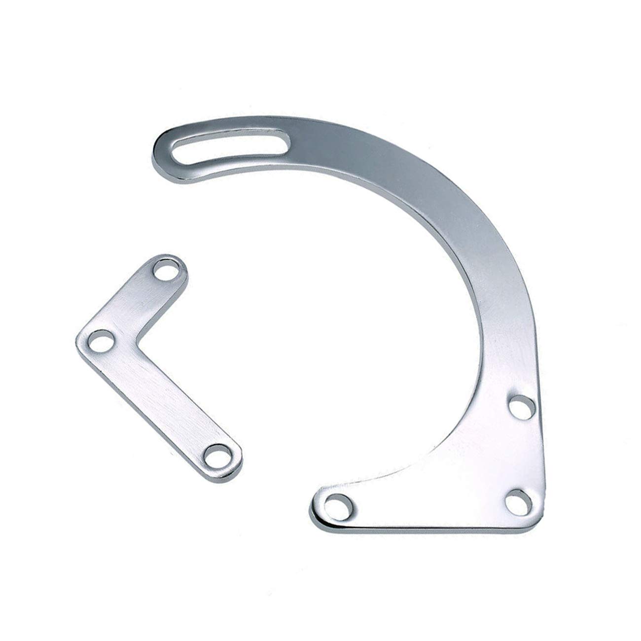 SWP Chrome Power Steering Pump Bracket For SBC Chevy 283 305 327 350 383 400 Engines With Short Water Pump