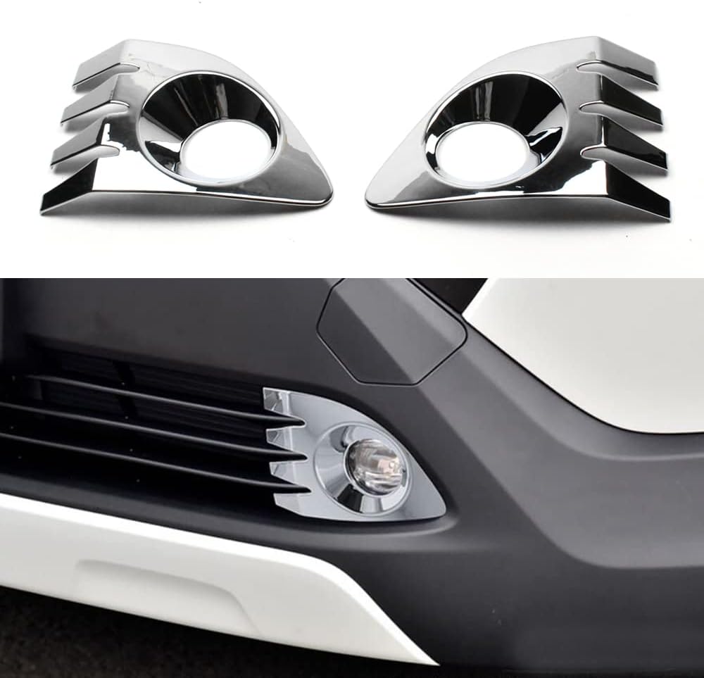 Chrome Front Bumper Fog Light Cover Frame Trim Exterior Accessories ABS Decoration Sticker For Toyota Corolla Cross 2022 2023