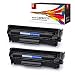 JetSir Compatible Replacement for HP 12A Q2612A Toner Cartridges 2-Pack, Use on HP LaserJet 1020 1012 1022 1010 1018 1022n 3015 3030 3050 3052 3055 M1319F Printer