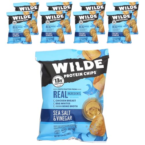Wilde Brands Protein Chips Sea Salt & Vinegar 8 Bags 1.34 oz (38 g) Each