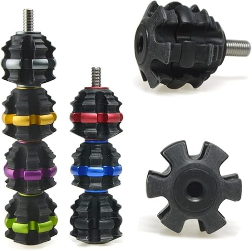 Archery Stabilizer Stackable Bow Stabilizer Ball Reduce Shock Absorber Balance Bar Vibration Damper Silencer for Recurve Compound Bow Hunting Shooting (1, Black)