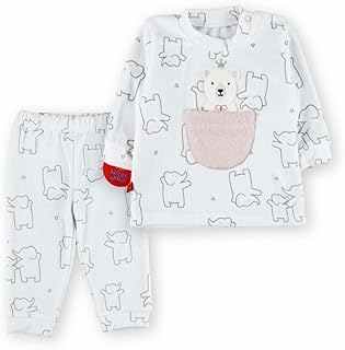 طقم بيجامة شتوي من بيبي بير، لون وردي، مقاس حديث الولادة - 3 شهور