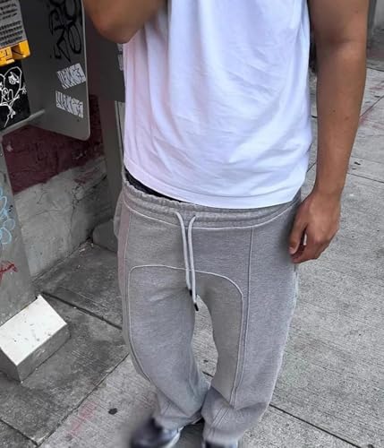 Lunara Sweatpants Men, Zeviana Sweatpants, Loose Fit Drawstring Elastic Waist Casual Sweatpants2