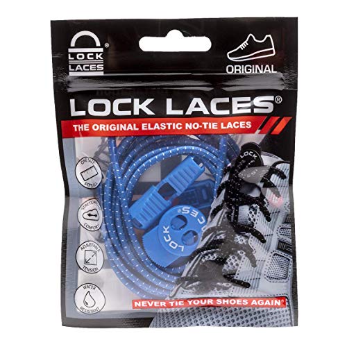 Lock Laces (Elastic Shoelace And Fastening System) (Blue) #TOP2