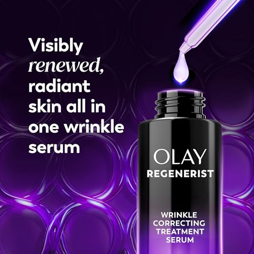 Image of Olay Regenerist Resurfacing Retinol Serum, Renew, Anti-Wrinkle Serum for Women, Anti-Aging Skin Care, Advanced Night Repair, Fragrance-Free, Hexa-Repair Peptide & Pro-Retinol, 1 Fl Oz (Pack of 6)
