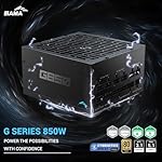SAMA G850 850W Fully Modular Power Supply – 80 Plus Gold & Cybenetics Platinum Efficiency | ATX 3.1 & PCIe 5.1 Ready | 12V-2x6 GPU Power, Japanese Capacitor | RTX50 Series Ready - Black - Image 2