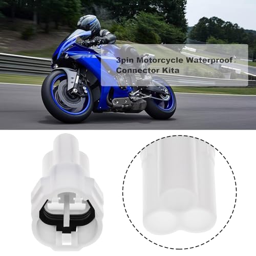 ECSiNG 2 Sets 3Pin Motorcycle Connector Kit Compatible with Sumitomo Plug Compatible with Yamaha Compatible with Kawasaki 3 Pin Way Male Female Automotive Connector - Image 2