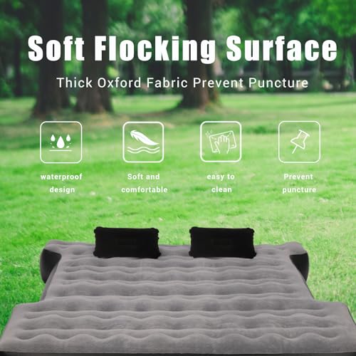 Image of Onirii Camping Pickup Truck Bed Air Mattress for 5.5-5.8 Ft | Thickened Full Size Short Inflatable Truck Beds Mattress,Sleeping Pad with with Air Pump for Outdoor Camping Car Travel
