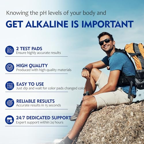 pH-Teststreifen für Speichel und Urin, 125 Streifen zum Testen des Basen- und Säuregehalts im Körper, verfolgen und überwachen Sie Ihren pH-Wert von 4,5–9,0