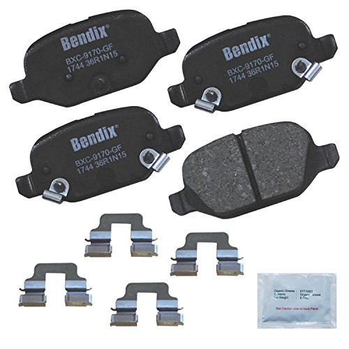 Image of Bendix Premium Copper Free CFC1744 Ceramic Brake Pad (with Installation Hardware Rear)
