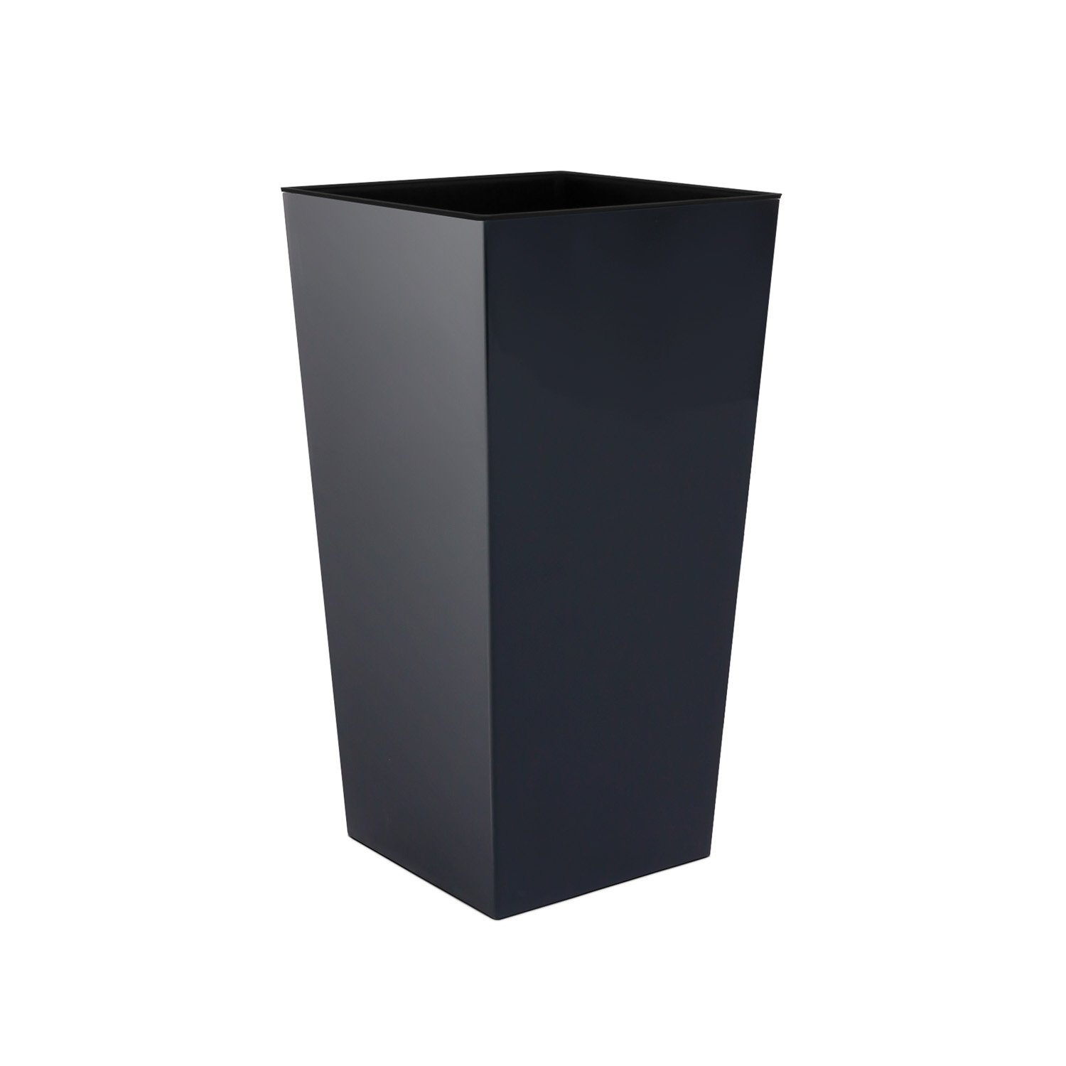 Prosper Plast Matte Flower Pot - Black Colour - 26.5cm x 26.5cm x 50cm (LWH) 26.6L Capacity Planter Suitable for both Indoor and Outdoor Use