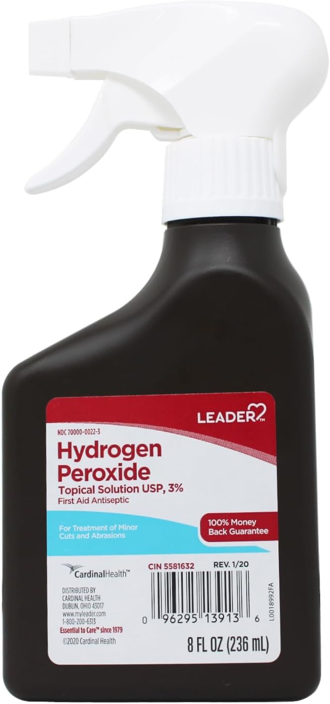 Leader Hydrogen Peroxide First Aid Antiseptic Topical Solution USP, 3% (2)
