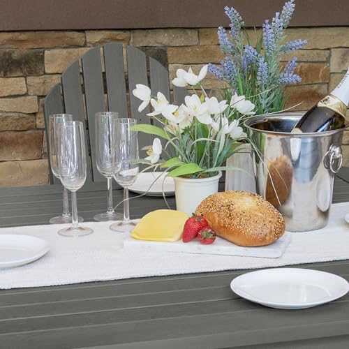 Image of Highwood 5 Piece Hamilton Square Counter Height Dining Set, Coastal Teak