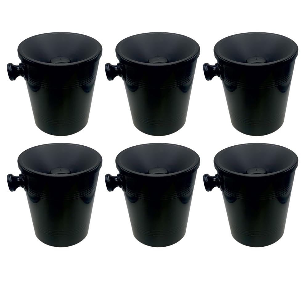 Ferrari Group Nuova Sputavino Sputacchiera in plastica Nero 1,2 lt. degustazione Vino (6 pz)