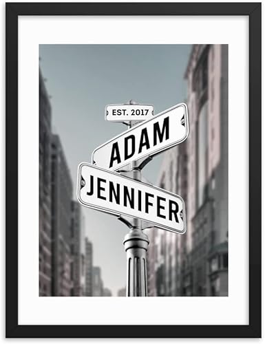 Impresión personalizada de letrero de calle  Impresión artística personalizada de letrero de calle Lovers Crossroads  Regalo de boda personalizado,