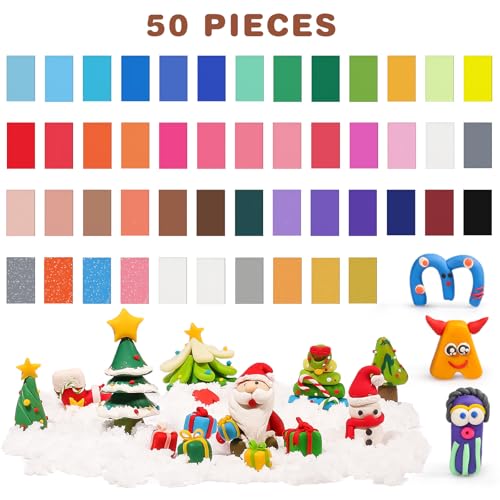 Image of CiaraQ Polymer Clay Kit, Mini Modeling Clay Set | for Kids /Beginners / Artist, 48 colors