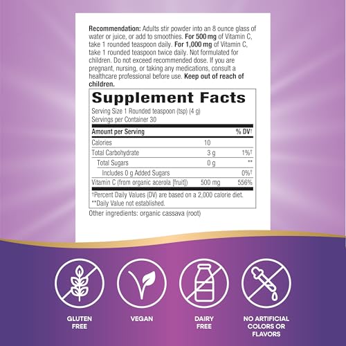 Nature's Way Alive! Vitamin C Powder Drink Mix, Immune Support*, 4.23 Oz - image 5