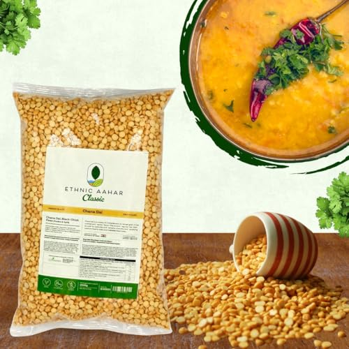Ethnic Aahar Chana Dal 2000gm | Protein-Rich Pulses & Lentils for Wholesome Cooking | Premium Quality Dals | Essentials for Vegan, Vegetarian, and Ayurveda-Inspired Lifestyles. (2 Kg)