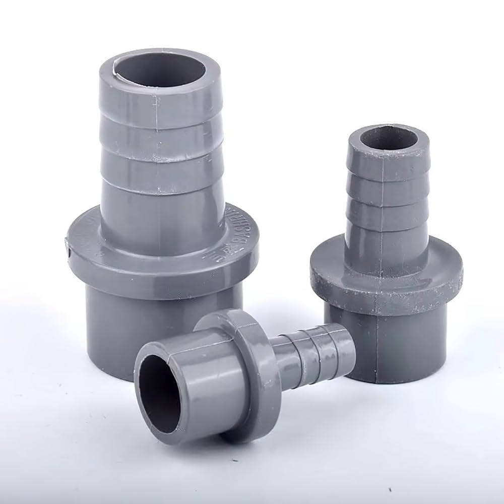 Conector Pagoda de PVC, Adaptador de Manguera de riego de jardín Plateado, diámetro Exterior de 20/25/32 mm, Compatible con mangueras de 5-25 mm.(20pcsx32mmx16mm)