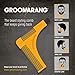 Beard Shaper GROOMARANG Beard Shaping Tool for Neckline, Cheek Line & Jaw Line - Features Beard Stencil, Double Ended Beard Comb & Brush End Beard Shaper GROOMARANG Beard Shaping Tool for Neckline, Cheek Line & Jaw Line - Features Beard Stencil, Double Ended Beard Comb & Brush End