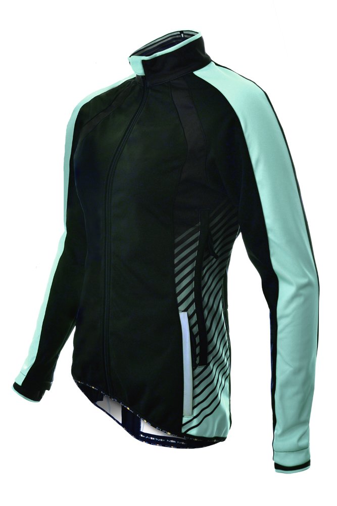 Funkier Tacona WJ-1324 Womens Softshel Windstopper Jacket - Black/Blue X-Small