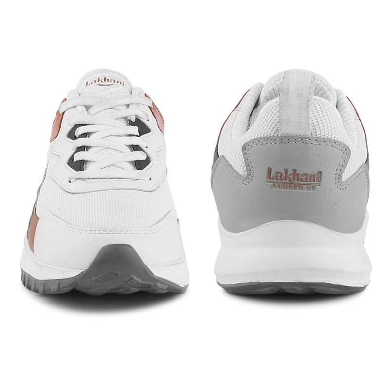 Image of Lakhani aashirwad Men's Sports Shoes | Lightweight Breathable Running Shoes for Men | Flynet Upper, Phylon Sole | Flexible, Comfortable Lace-Up Athletic Shoes
