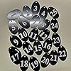Sourcemall Aluminum Alloy Numbered Tags with Key Ring (Black, 1-100) #3