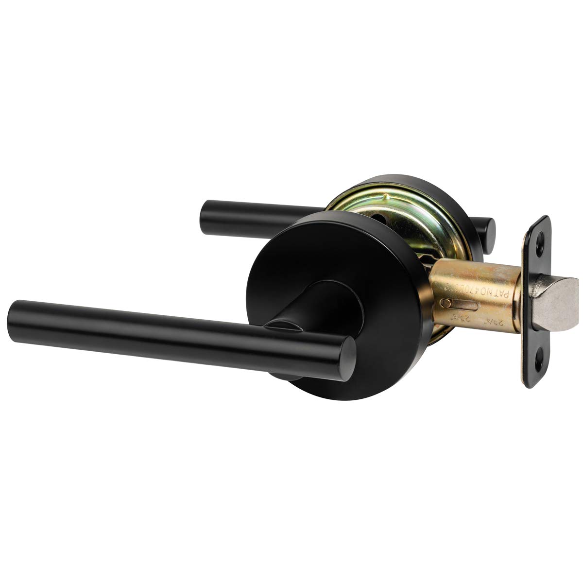 Designers Impressions Kain Design Black Passage Euro Door Lever Hardware (Hall and Closet): 55-3577