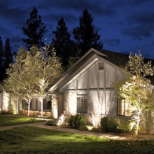 Cheopha Landscape Lighting Spotlight Low Voltage 12V Outdoor Lights Waterproof Solid Aluminum Uplights Included With Abs Ground Stakes And 5W Mr16 Led Bulb 2700K For Outdoor Yard Lighting Kits #TOP2
