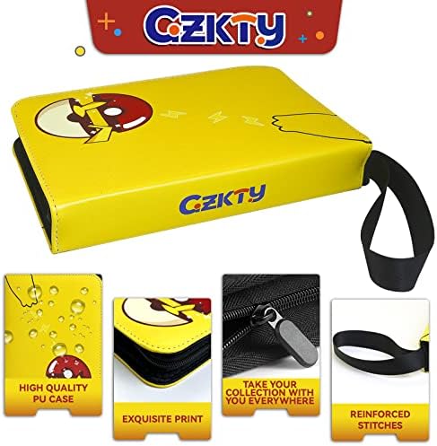 Card Binder for pok mon Cards Binder 50 Pages 400 Cards, Trading Card Games Collection Binder with Sleeves, GX,VMAX