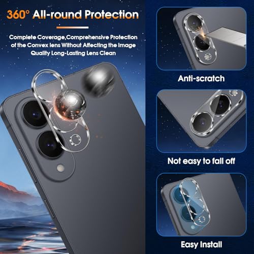 Image of PreCure (2+2) Tempered Glass for Samsung Galaxy S25 Edge 5G | 2 Screen Protectors + 2 Camera Lens Protectors | 9H Hardness | Ultra HD Clarity | Anti-Scratch