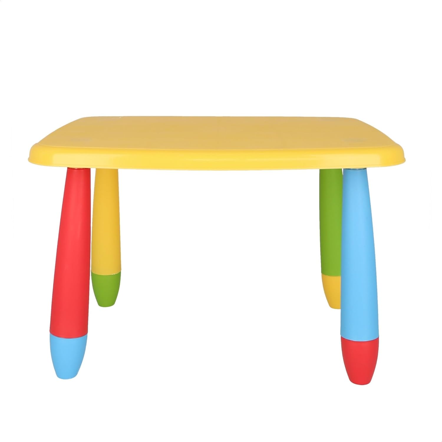 Mueblear Rectangular Table Yellow Child, Plastic