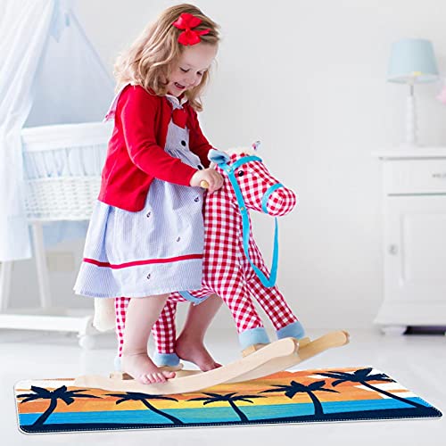 Alfombrilla de puerta súper absorbente y resistente Sunset Palmier para interior y exterior 5
