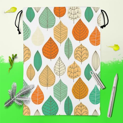 Image of ArtzFolio Leaf Art D1 | Reusable Sack Bag | Bag for Gym, Storage, Vegetable & Travel