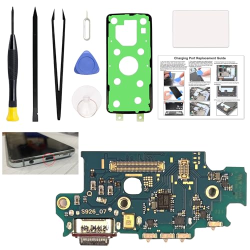for Galaxy S24 Plus Charging Port Replacement US Version, New Dock Board USB-C Connector Compatible with Samsung S24 Plus SM-S926U/U1/W, Includes Instruction & Toolkit