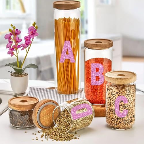 24 Sheets Large Letter Stickers 4 Inch Big Font 282 Pcs Glitter Alphabet Number Stickers Self Adhesive Stick on Letters for Poster Board Bulletin Board Mailbox Crafts Classroom Home Decor(Pink) by Metsyth - Image 8