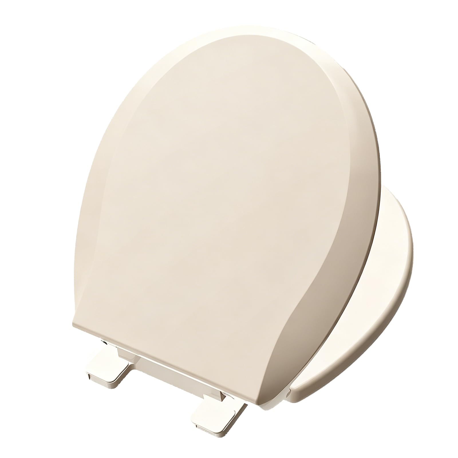 Aünsffer Sedile WC rotondo, 41,9 cm, in polipropilene di alta qualità, facile da pulire, disponibile B2B, design elegante, colore mandorla