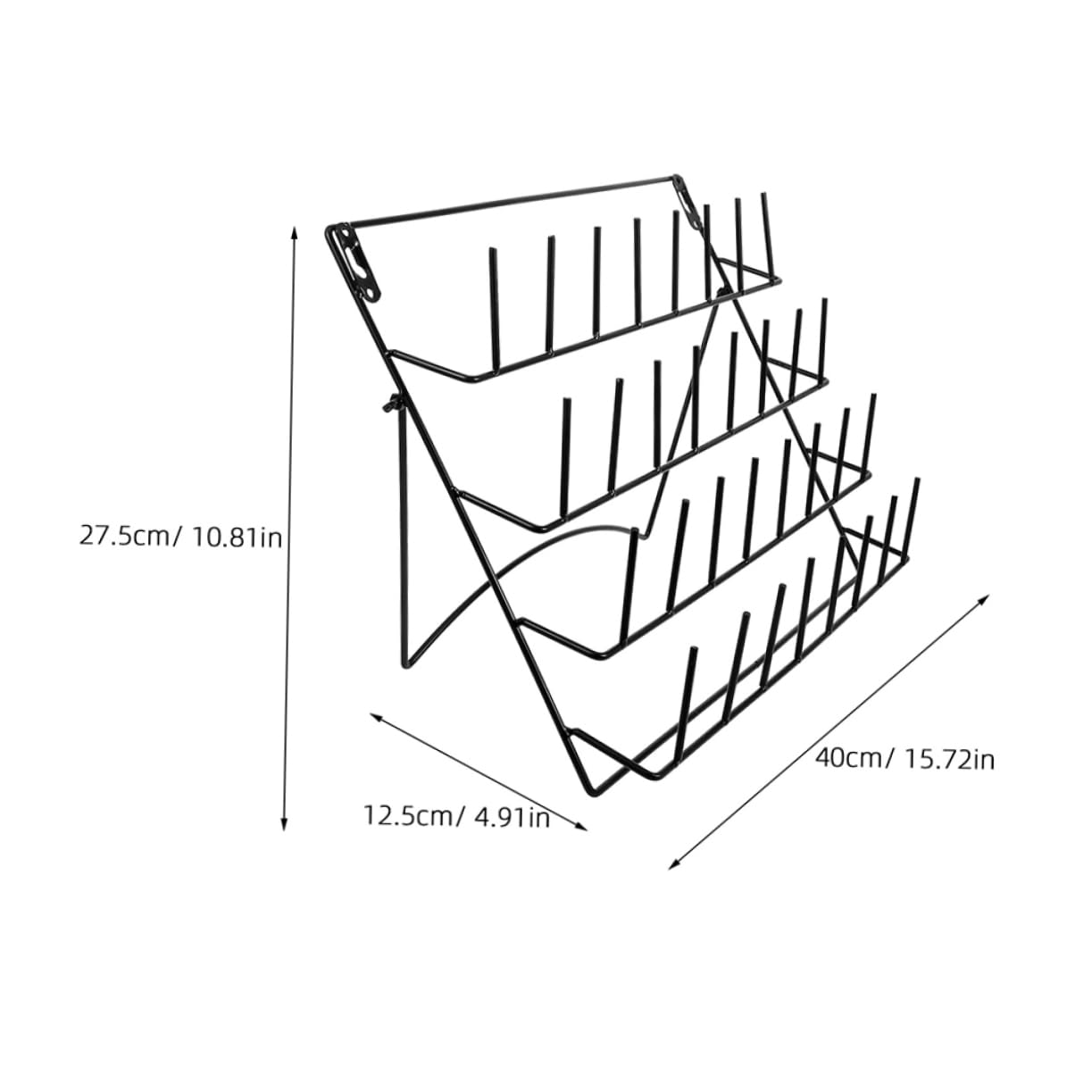 SOLUSTRE Elegant 2-Pack Iron Wall Rack for Glass Cups Bottle Drying Stand Multifunctional Display Holder Modern Decor