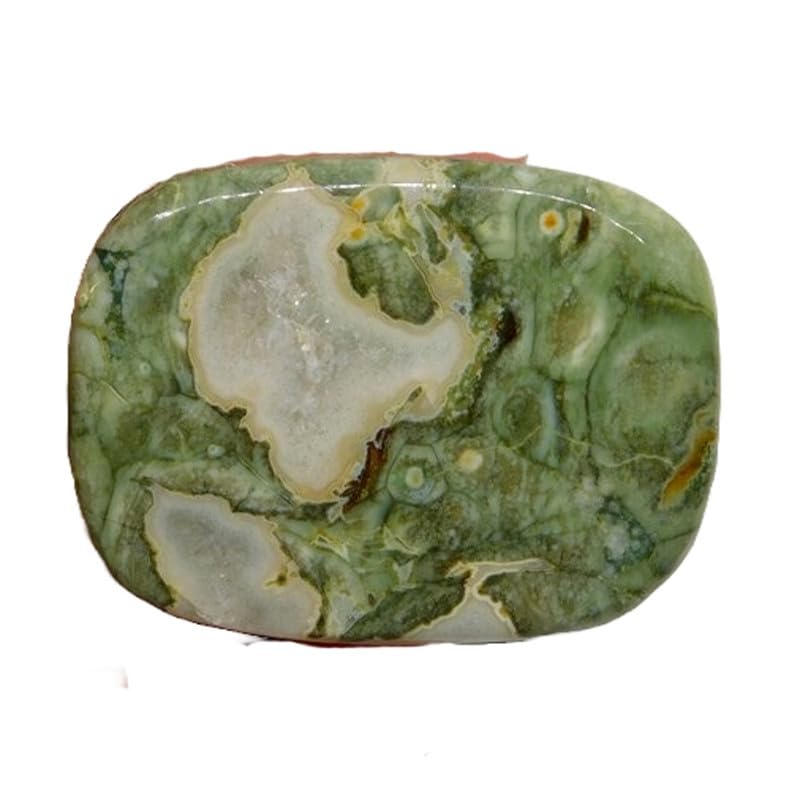 Jaspe de la forêt tropicale cabochon 47x35mm pour réparer et monter vos bijoux