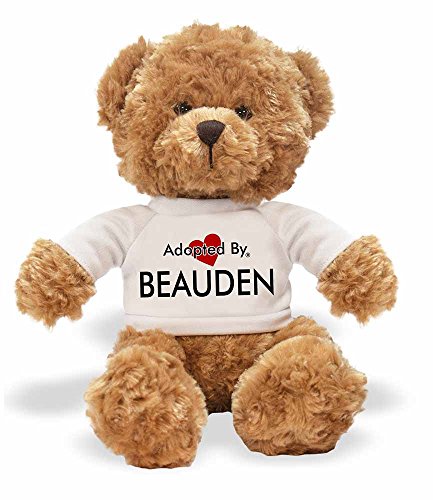 Preisvergleich Produktbild AdoptedBy TB1 beauden Teddy Bär Tragen Einen Wunschnamen T-Shirt