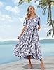 YESNO Women Casual Loose Bohemian Floral Dress wit... #1