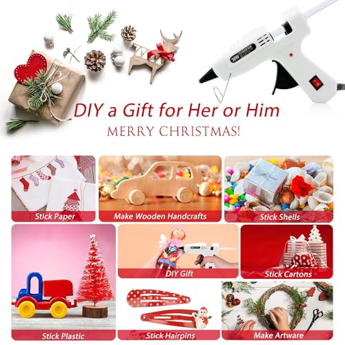 Liumai Hot Melt Gun Kit with 30Pcs Glue Sticks, Hot Glue Gun Mini for Crafts with On/Off Switch for School DIY, Crafts - Image 5