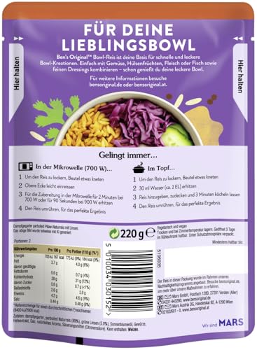 BEN'S ORIGINAL™ Express Bowl-Reis Linsen Curry 6x220g