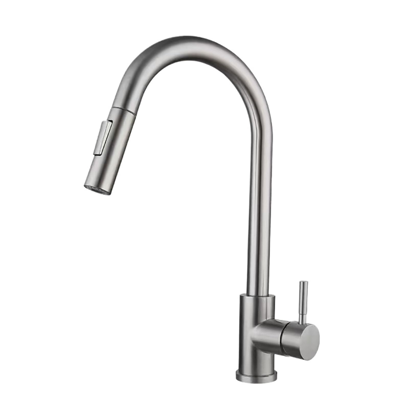 Pull Out Tap Pull-Out Rotating Kitchen Faucet, 360° Swivel Stainless Steel Water in Brushed/Gold/Black Finish for Sink(Electroplating)