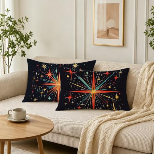 Juego de 2 Fundas Cojines 40x60 Negro Rectangular Almohada Terciopelo 3