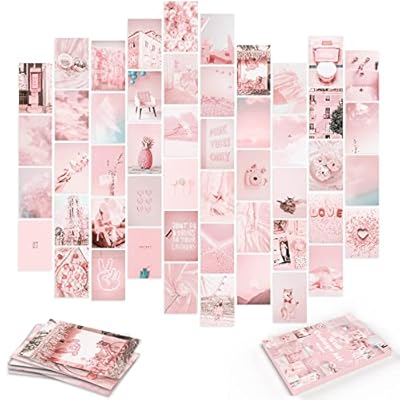 50 Stks Esthetische Foto Voor Muur Collage, Chique Print Kit Kamerdecoratieposter Voor Meisjes Tieners Kaarten 10x15cm Photo Display Met Zelfklevende Tape Neon