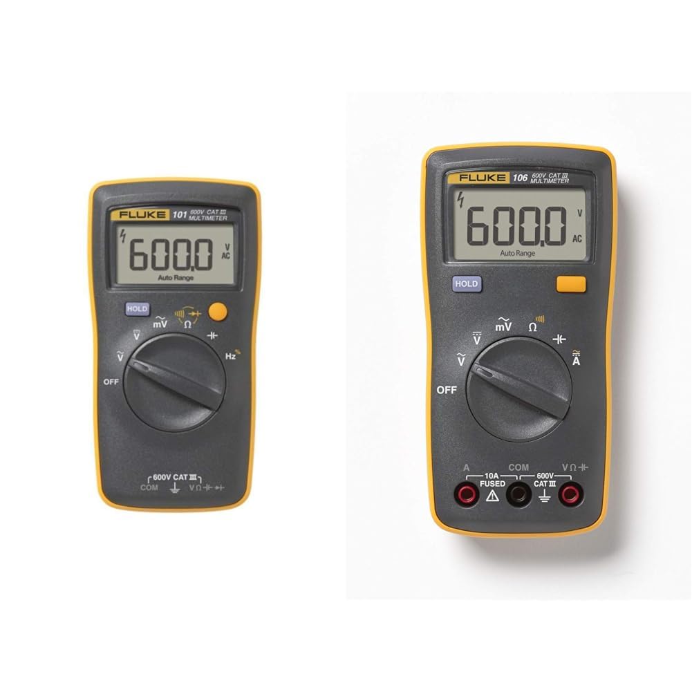 Fluke 101 Digital Multimeter 6000 Counts Volt Meter IP40 AC/DC Volt & Ohm Tester Continuity Test wit (B09SQJPJQ4) Amazon Price History, Amazon Price Tracker