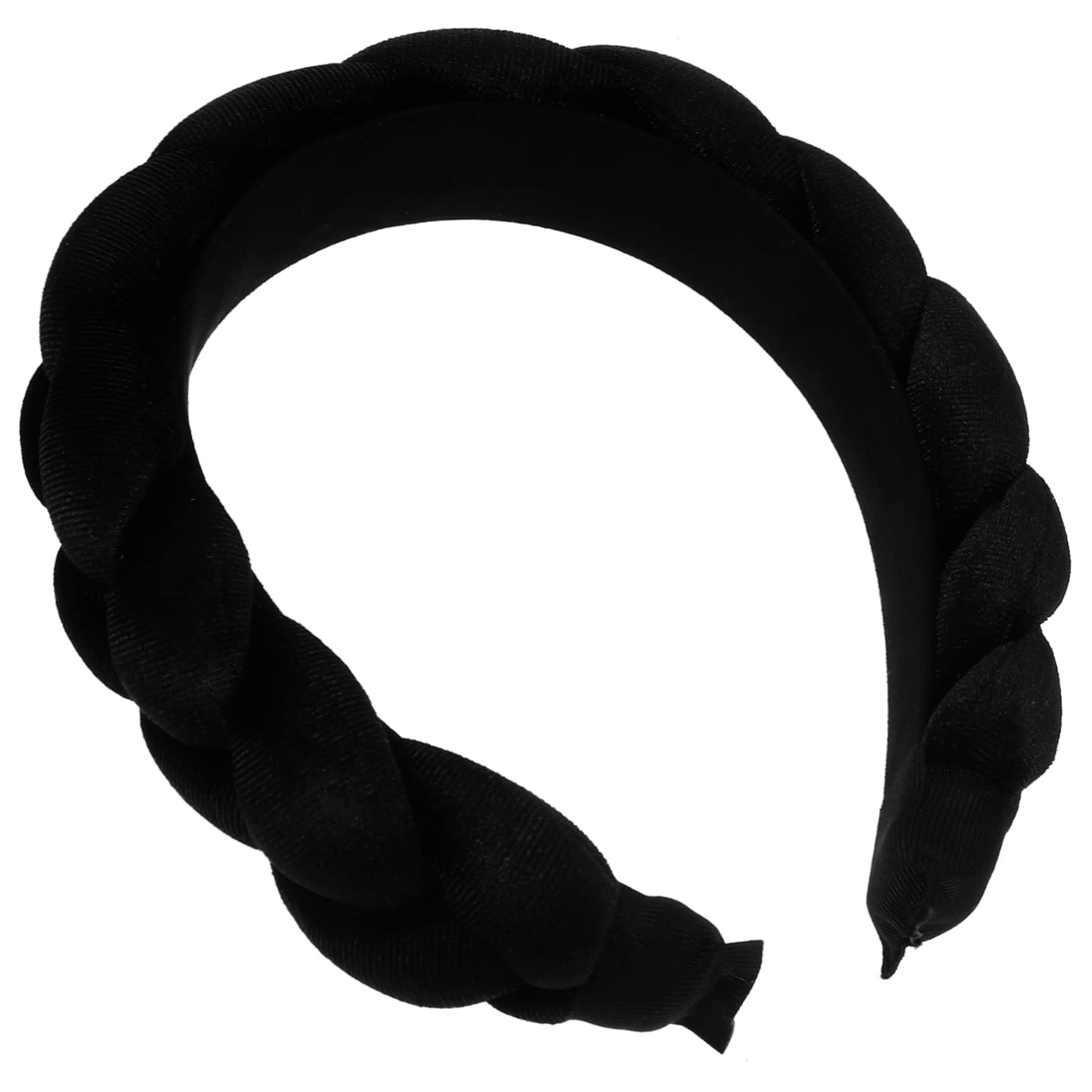 MAGICLULU 4 Pz a Treccia Turbine Per Signore Accessori Per Ragazza Nera Fasce Per La Testa Delle Donne Versata Arredamento Femminile Da Donna Elasticità Sciarpa Tessuto