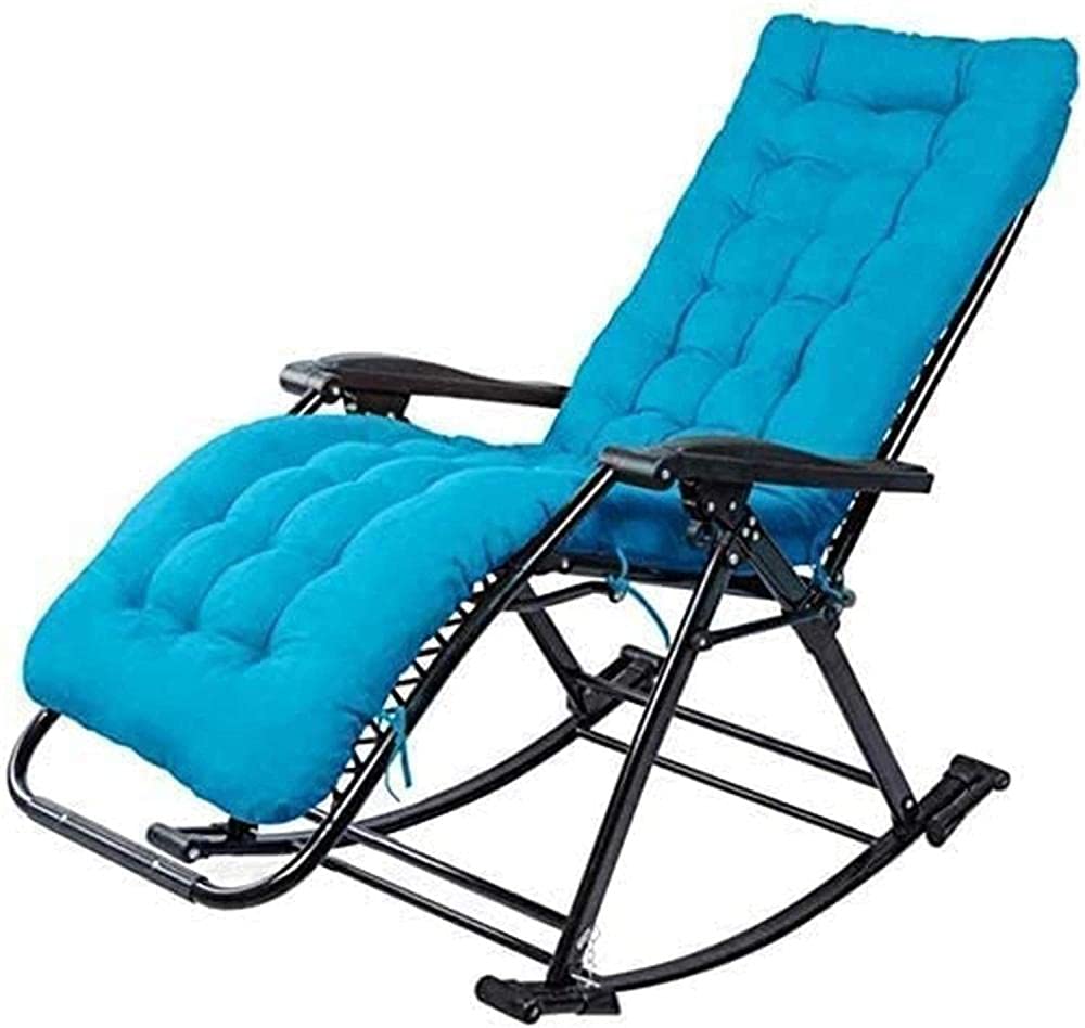 sdneNest Sedia reclinabile per esterni, sedia pieghevole da giardino, patio, campeggio, giardino, sedie a sdraio, sedia a sdraio pieghevole Zero Gravity, coperta per interni, colore: blu