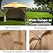 Upgraded 10’x12’ 4-Side Wall Gazebo Privacy Curtains with Zipper for Lowe's Allen Roth #GF-12S004B-1 / GF-12S004BTO / TPGAZ17-002, 4-Panels Curtains Replacement for 10-ft x 12-ft Gazebo (Khaki)